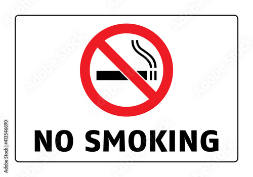 No smoking cigarette sign. EPS 10 vector illustration. CMYK redy to print.