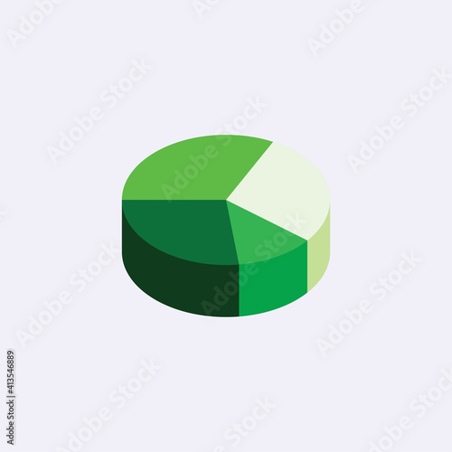 colored flat chart icon. infographic modern vector illustration. Pixel Perfect
