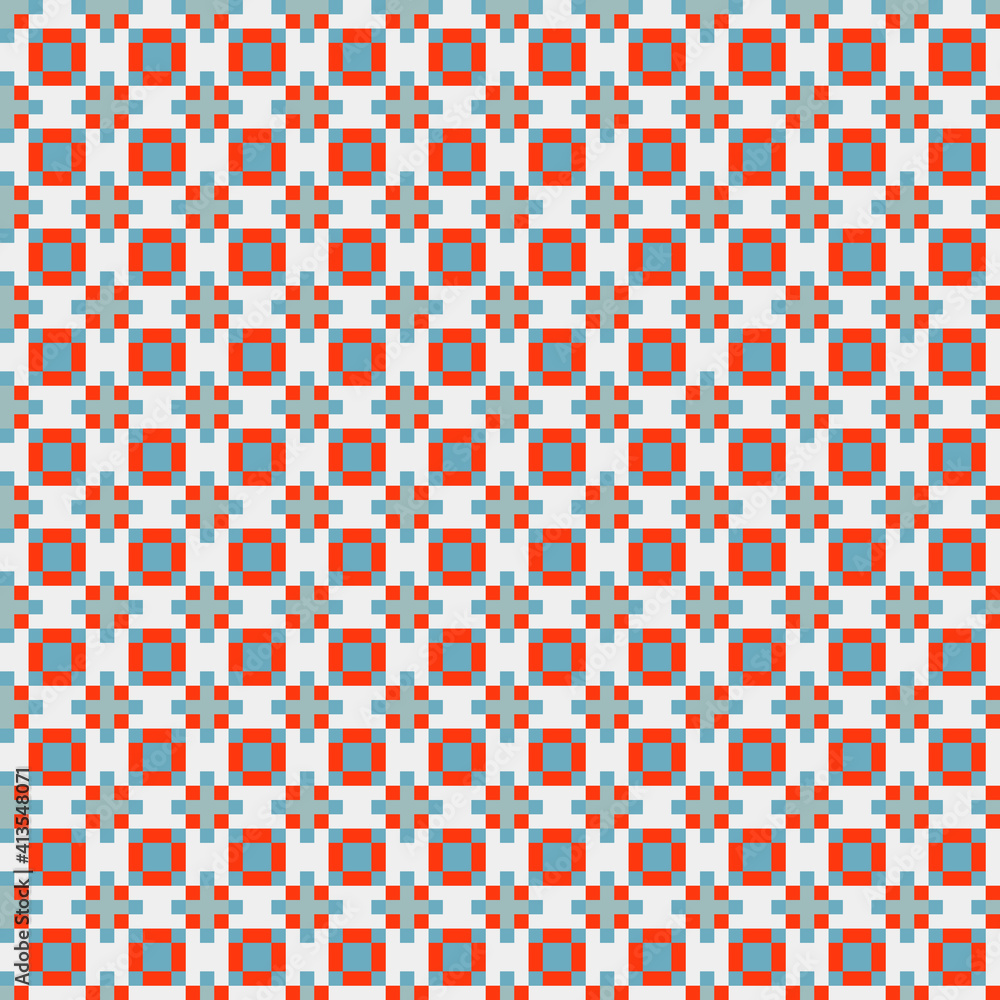 Fototapeta premium Abstract Cross Pattern generative computational art illustration