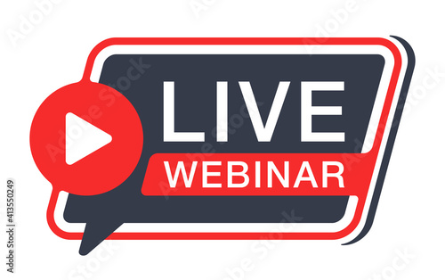 Live webinar rounded and dynamic button