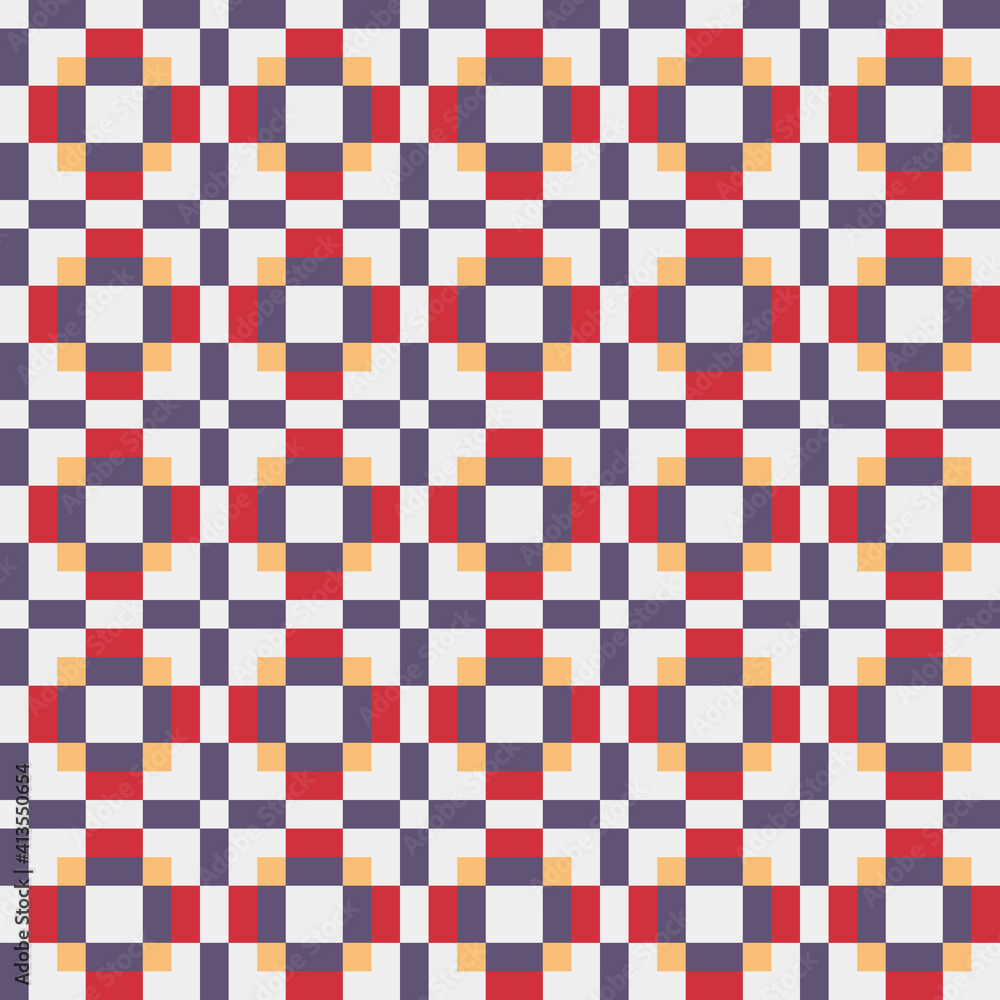 Abstract Cross Pattern generative computational art illustration