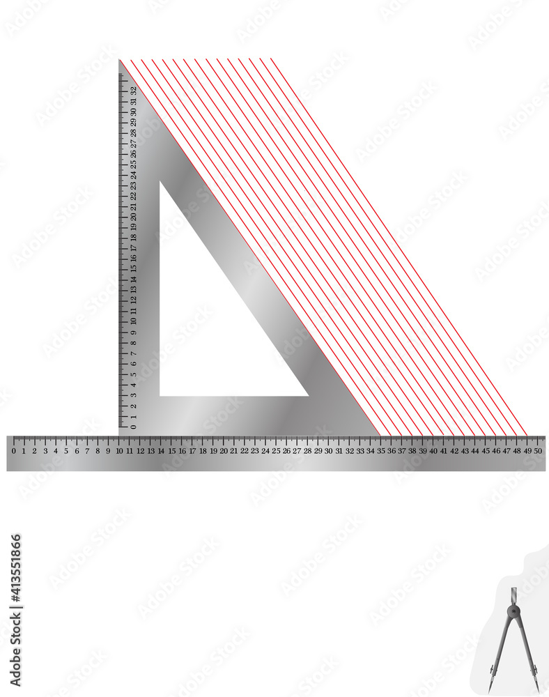 Draw parallel lines on a landscape sheet using a ruler and a triangle. Draw parallel lines on a landscape sheet using a ruler and a triangle.
