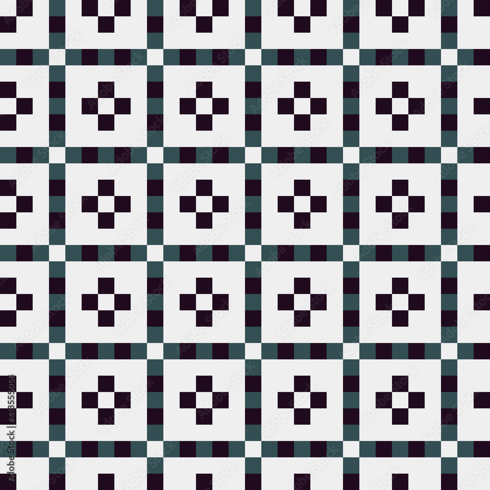 Fototapeta premium Abstract Cross Pattern generative computational art illustration