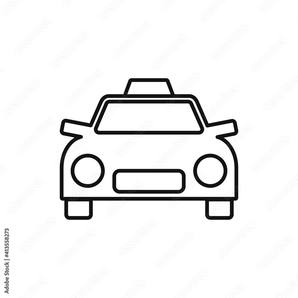 Taxi icon. Car. Vector icon isolated on white background. Web element. Vector stock illustration. Taxi icon. Car. Vector icon isolated on white background. Web element. Vector stock illustration.