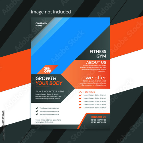 Gym-Fitness-Flyer Template modern colour