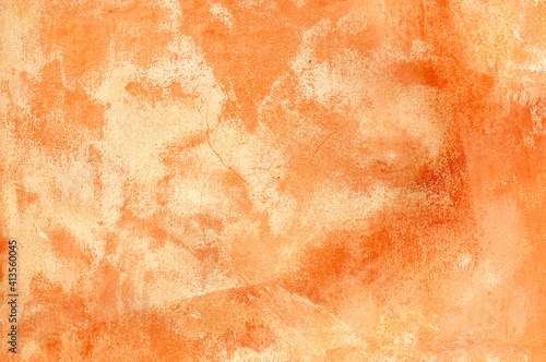 Rough wall in orange pattern