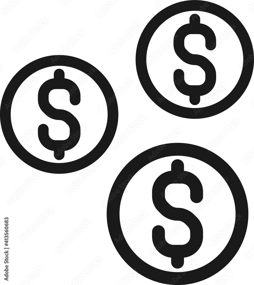 dollar icon. money icon vector dollar icon. money icon vector