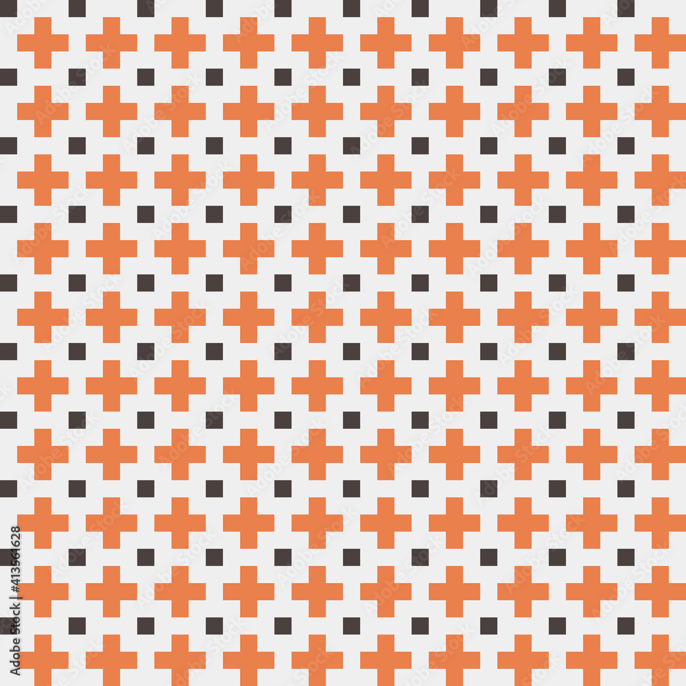 Fototapeta premium Abstract Cross Pattern generative computational art illustration