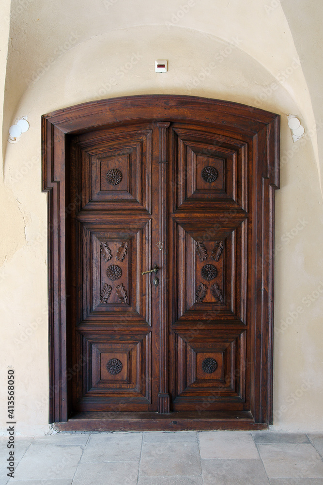 external wooden entrance doors to houses