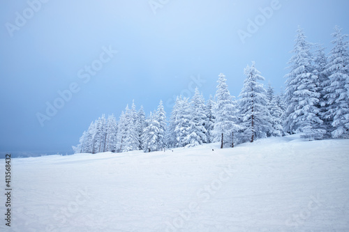 Fototapeta Naklejka Na Ścianę i Meble -  Krajobraz zimowy, białe góry Beskidy, Polska