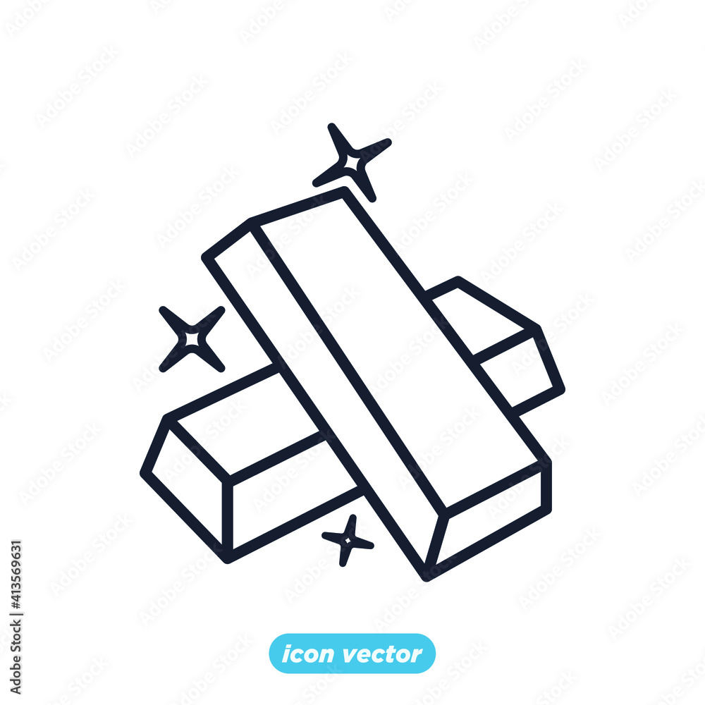 Fototapeta premium Gold icon. Gold symbol template for graphic and web design collection logo vector illustration