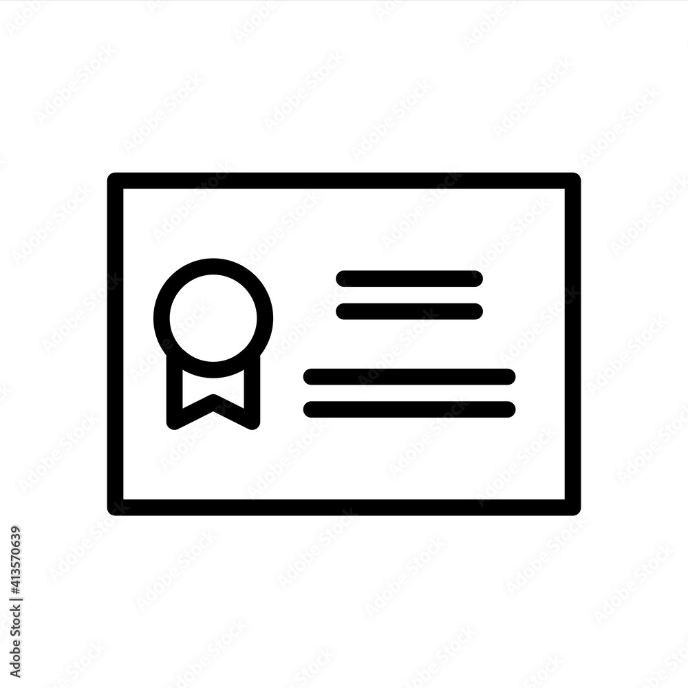 Certificate icon with outline style. Icons for online learning and home study. Certificate icon with outline style. Icons for online learning and home study.