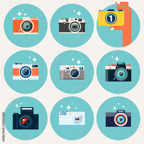 Photo camera icons