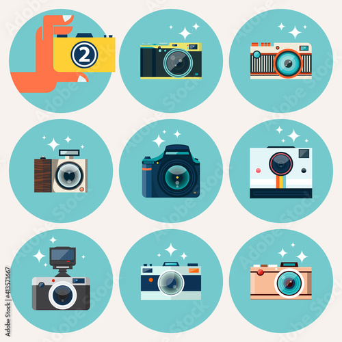 Photo camera icons