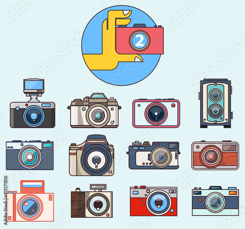 Photo camera icons