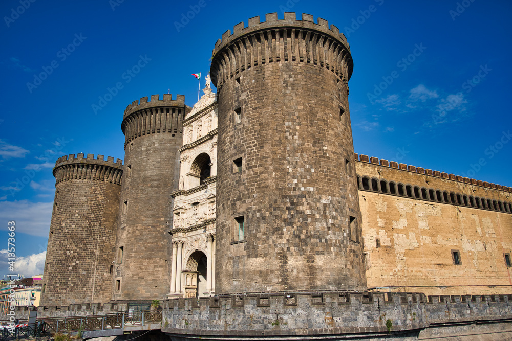 Castel Nuovo is one of the most important landmark in Naples, Italy