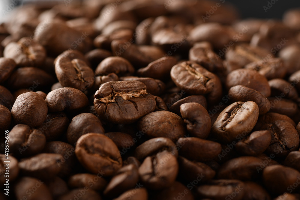 Coffee beans. Isolated on a black background. Coffee beans. Isolated on a black background.