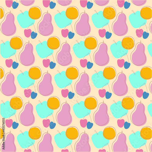 seamless pattern with apples