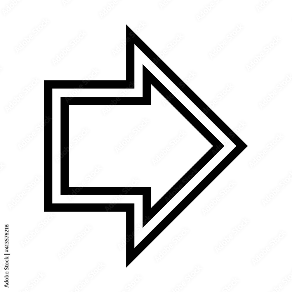 Arrow symbol icon vector for web and application in a black flat color pictogram illustration Arrow symbol icon vector for web and application in a black flat color pictogram illustration