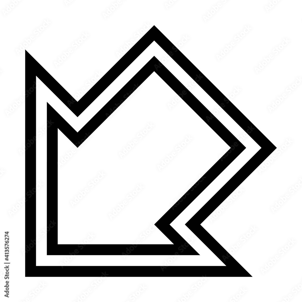 Arrow symbol icon vector for web and application in a black flat color pictogram illustration Arrow symbol icon vector for web and application in a black flat color pictogram illustration
