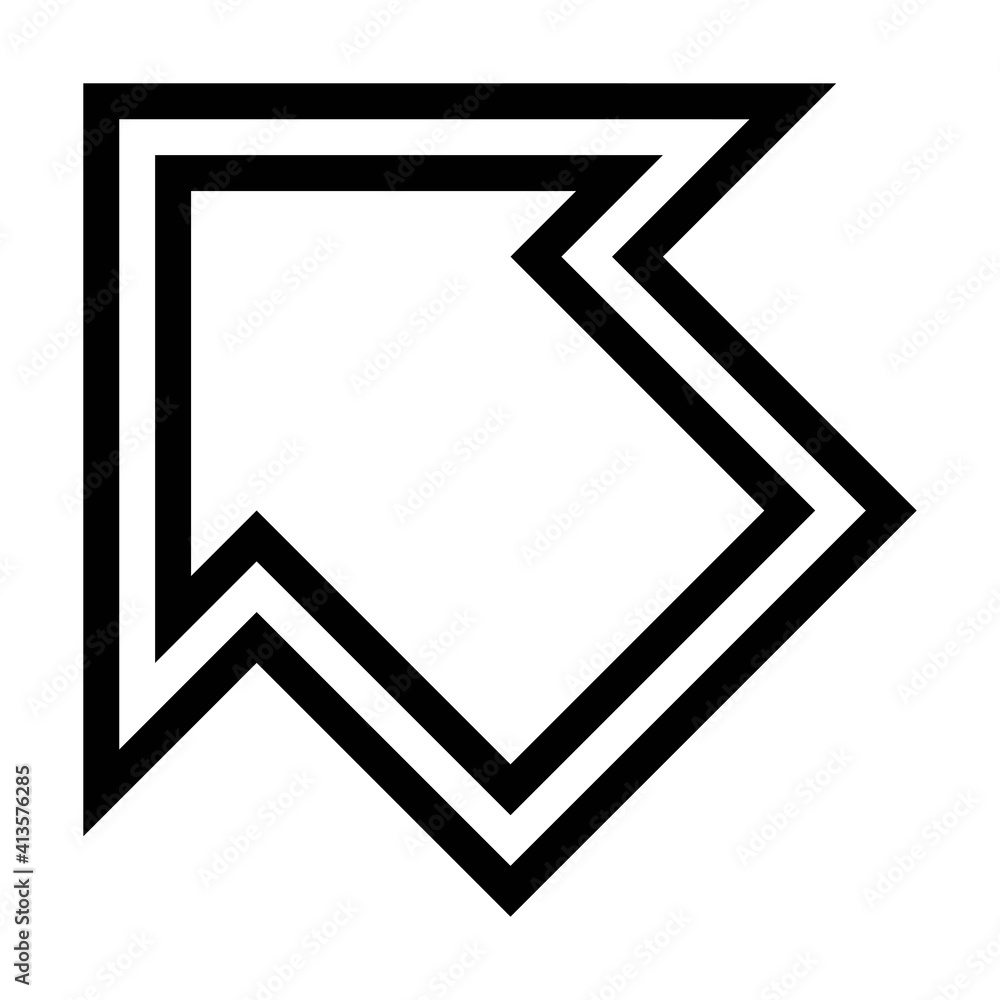 Arrow symbol icon vector for web and application in a black flat color pictogram illustration Arrow symbol icon vector for web and application in a black flat color pictogram illustration