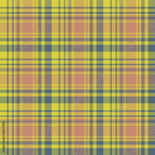 Plaid seamless pattern. Vector background of textile ornament. Flat fabric design.