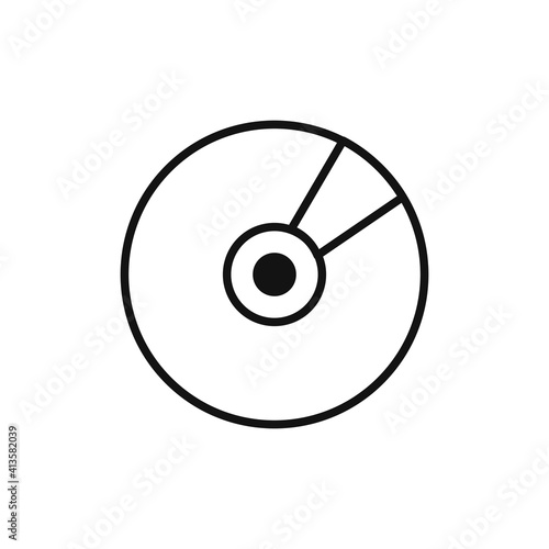 Vector CD or DVD icon.