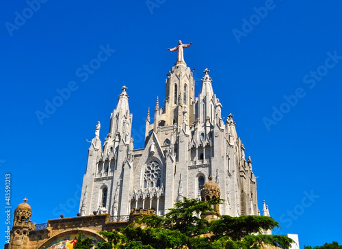Tibidabo Cathedral in Barcelona, Spain