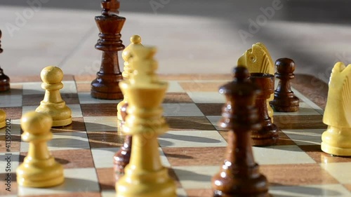 chess pieces on the board