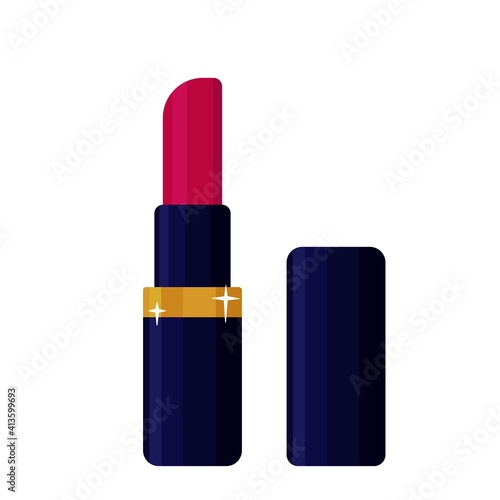 Red lipstick icon vector illustration