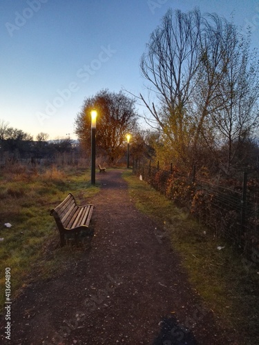 bench in autumn park
