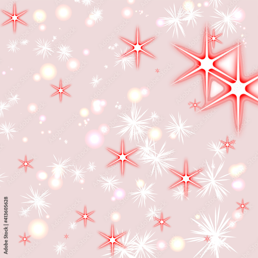 red stars and white snowflakes on a light background red stars and white snowflakes on a light background