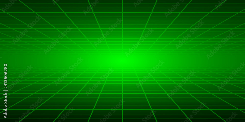 Abstract tiled background with perspective in green colors Abstract tiled background with perspective in green colors