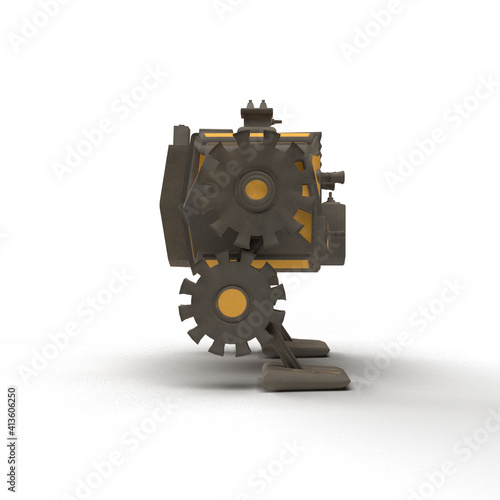 robot on white background