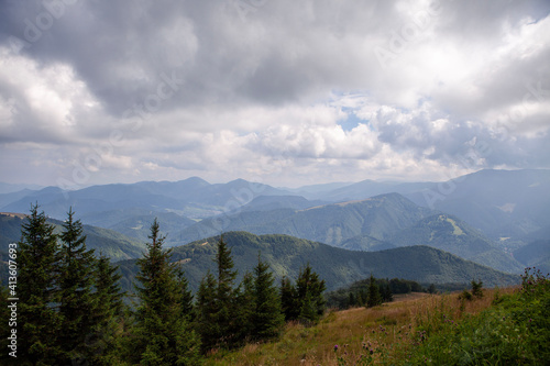 clouds over the mountains