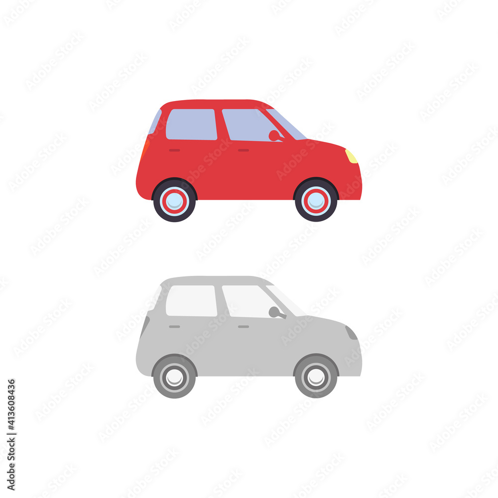 Car. Icon and color picture. vector