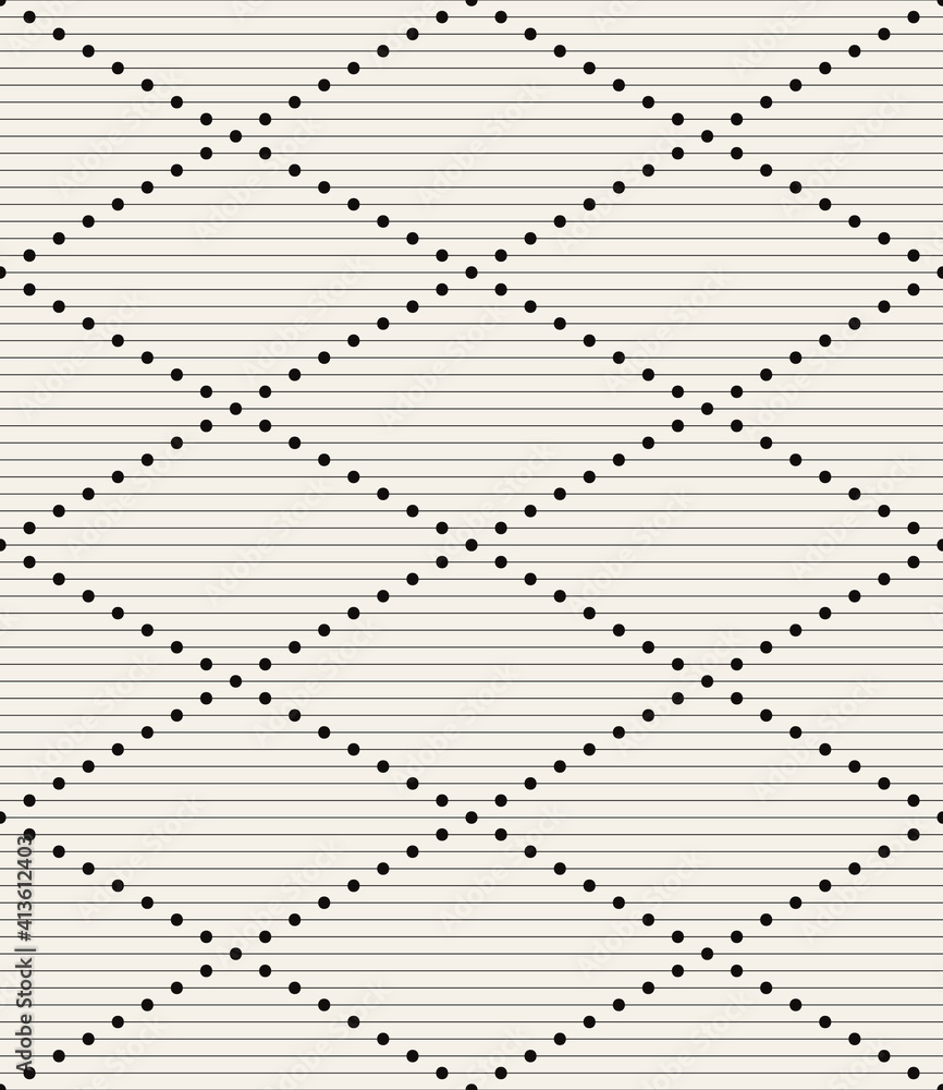 Vector seamless pattern. Modern monochrome texture. Repeating geometric tiles. Striped striped rhombuses. Can be used as swatch for illustrator. Vector seamless pattern. Modern monochrome texture. Repeating geometric tiles. Striped striped rhombuses. Can be used as swatch for illustrator.