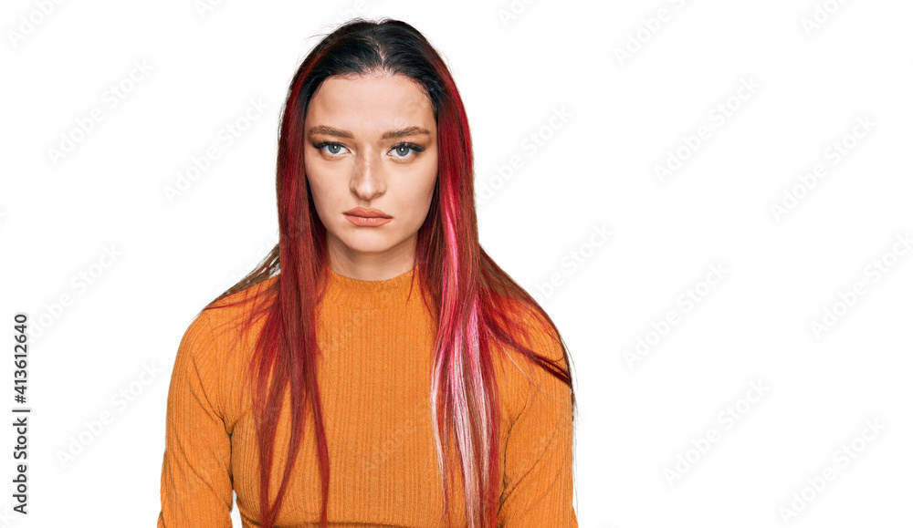 Young caucasian woman wearing casual clothes depressed and worry for distress, crying angry and afraid. sad expression. Young caucasian woman wearing casual clothes depressed and worry for distress, crying angry and afraid. sad expression.