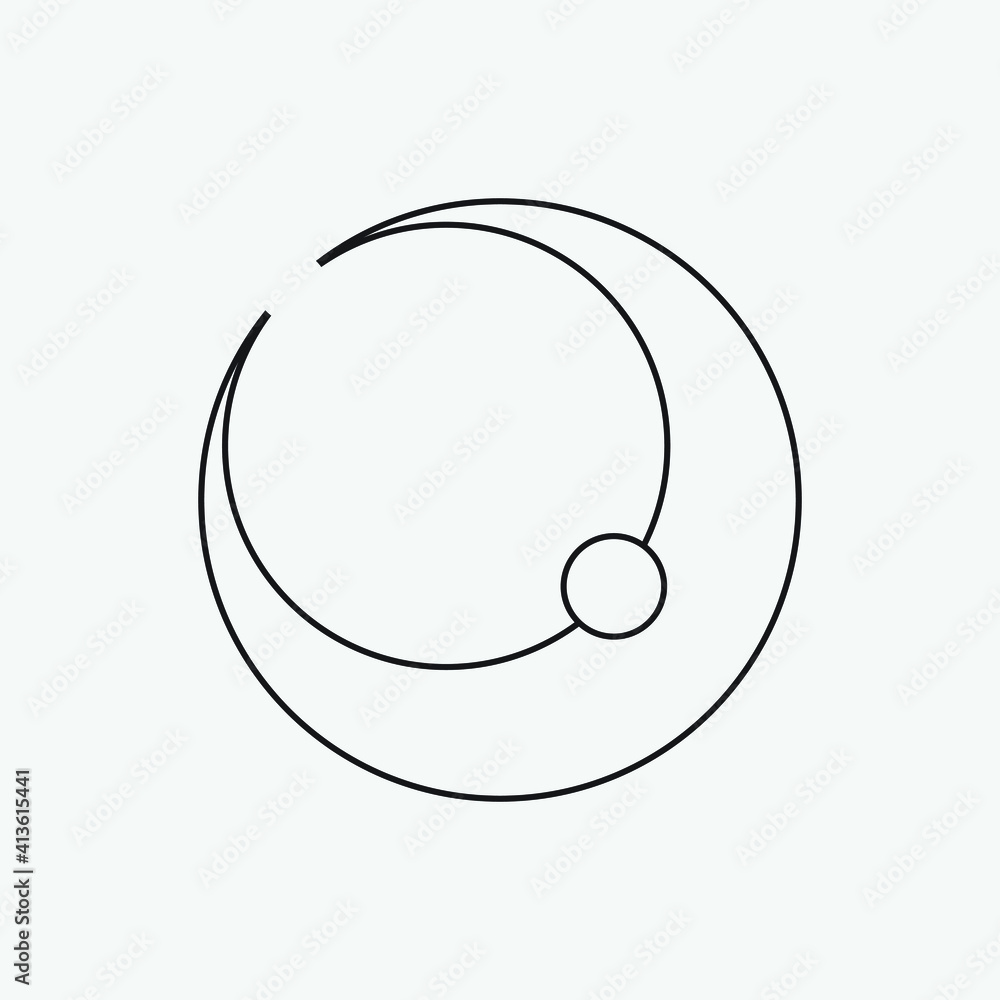 Abstract logo concept round vector hug person moon Abstract logo concept round vector hug person moon