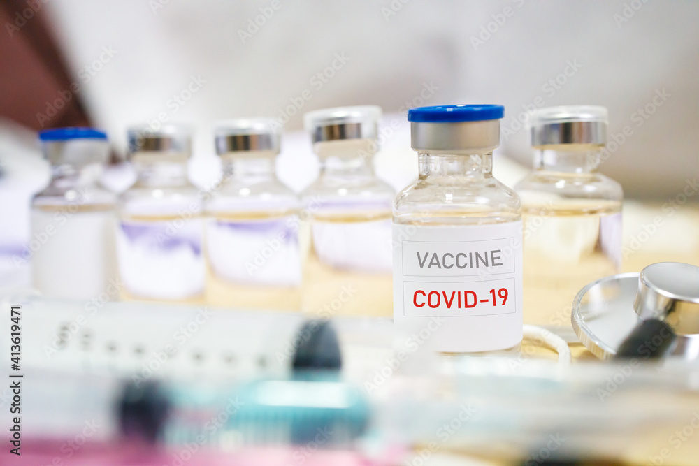 Vaccine and syringe injection. It use for prevention, immunization and treatment from corona virus infection. Vaccine and syringe injection. It use for prevention, immunization and treatment from corona virus infection.