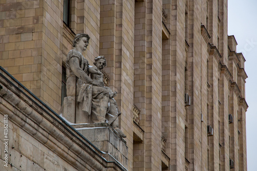 statue of building in the city