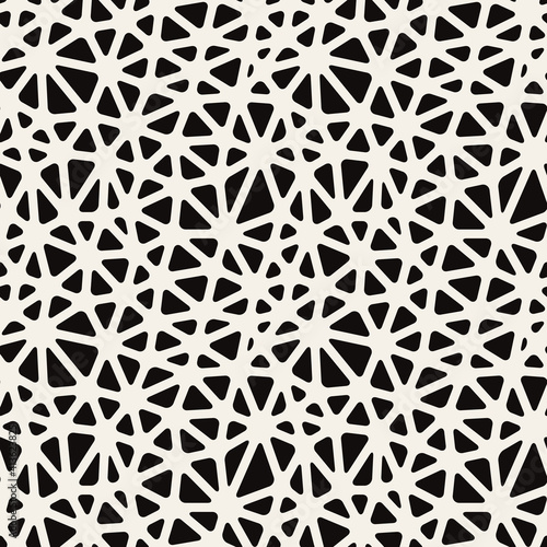 Vector seamless pattern. Modern stylish texture with smooth natural triangles. Repeating abstract tileable background. Compound organic shapes. Trendy surface design.