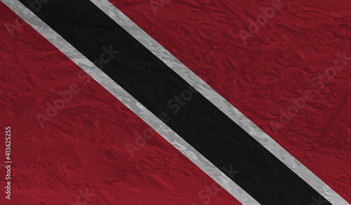 Trinidad and Tobago vector grunge flag isolated on white background. © Stefan