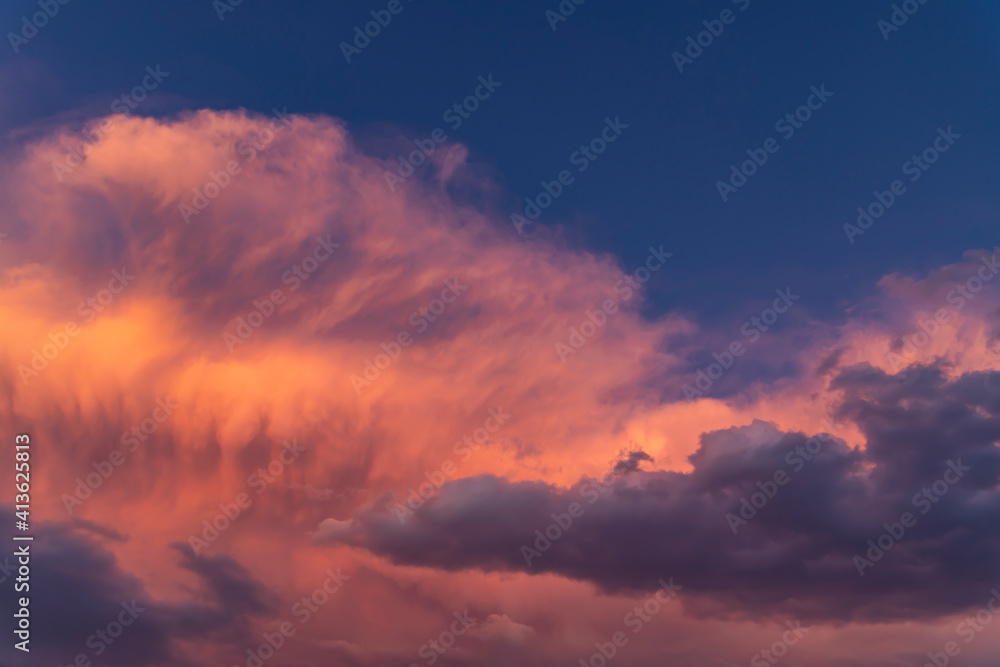 orange and red clouds at sunset