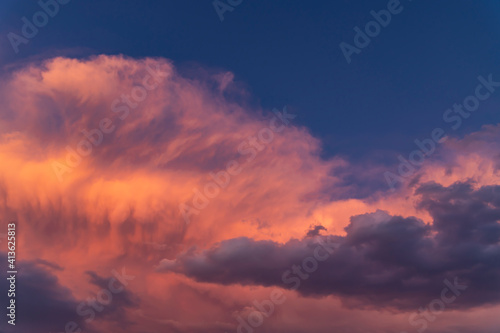 orange and red clouds at sunset