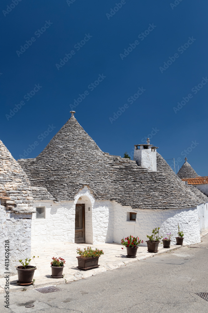 Trulli houses in Alberobello, UNESCO site, Apulia region, Italy