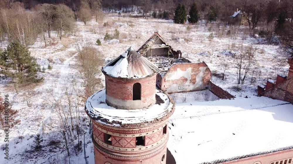 Flug über Gentzrode bei Neuruppin im Winter Flug über Gentzrode bei Neuruppin im Winter