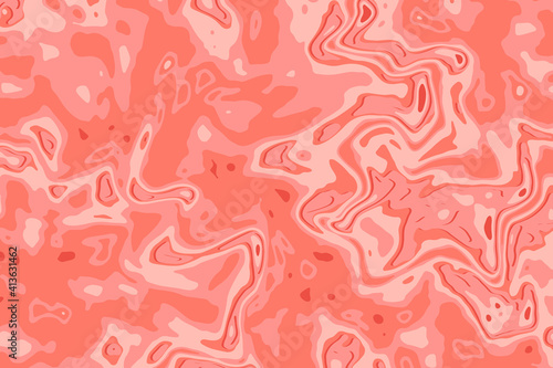 Fluid abstract background. Monochrome liquid texture in soft red colors.