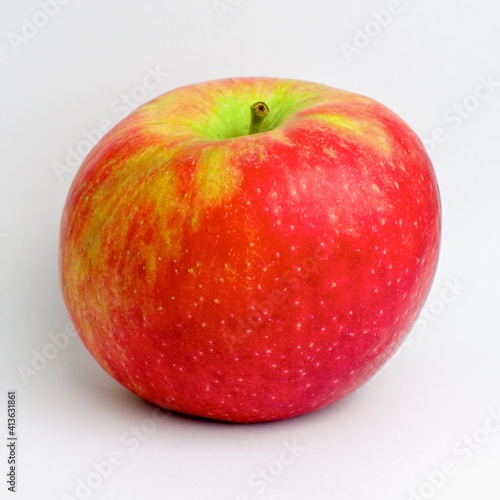 Red apple on white background