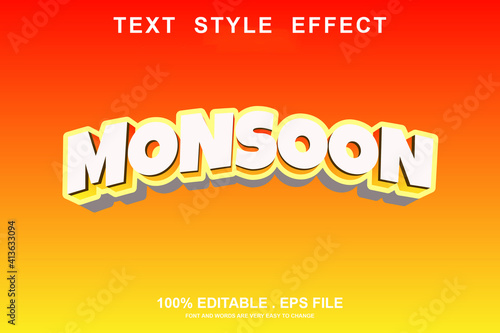 monsoon text effect editable